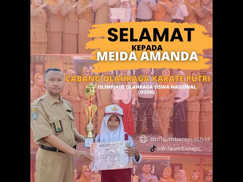 Cabang Olahraga  Karate Putri (O2SN) Murid SD Negeri 1 Sumberejo